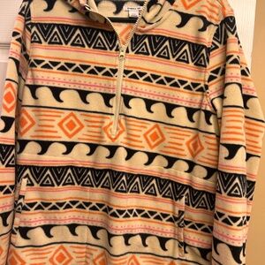 O'Neill Patterned Fleece- Cream and Orange
